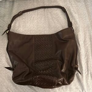 Cole Haan Elegant Brown Leather Shoulder Bag